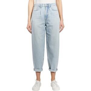 OAT New York Luxury Clothing Basic High Rise Denim Jeans Light Wash Blue Sz 2/26